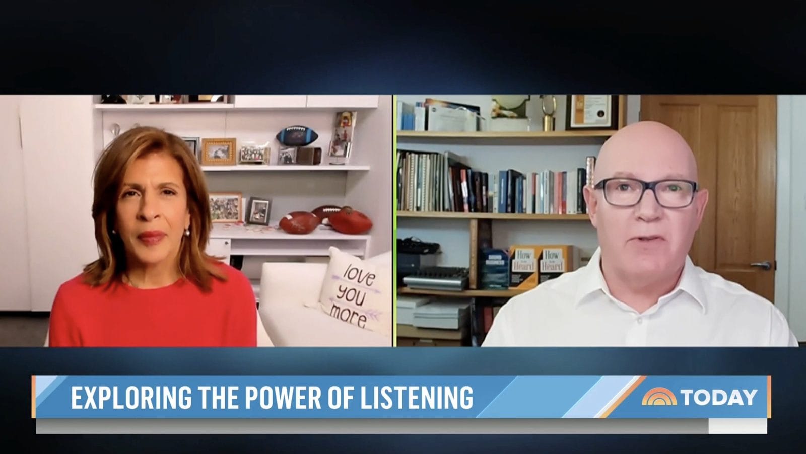 Julian Treasure in a video conversation on NBC's Today, under the caption Exploring the power of listening